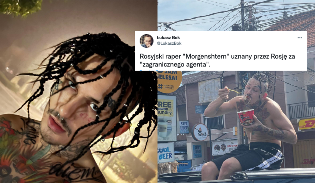 Rosyjski raper Morgenshtern został uznany przez Rosję za "zagranicznego agenta" za promowanie antywojennych postaw