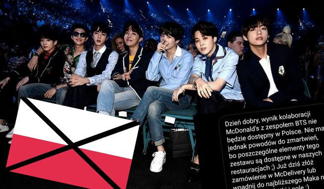 Fani k-popu robią aferę, bo Polskę ominie specjalny zestaw w McDonald's sygnowany przez BTS