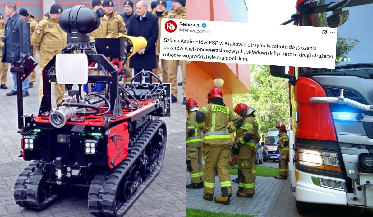 Kraków: strażacy dostali robota do gaszenia pożarów, który wygląda jak WALL-E ochotnik