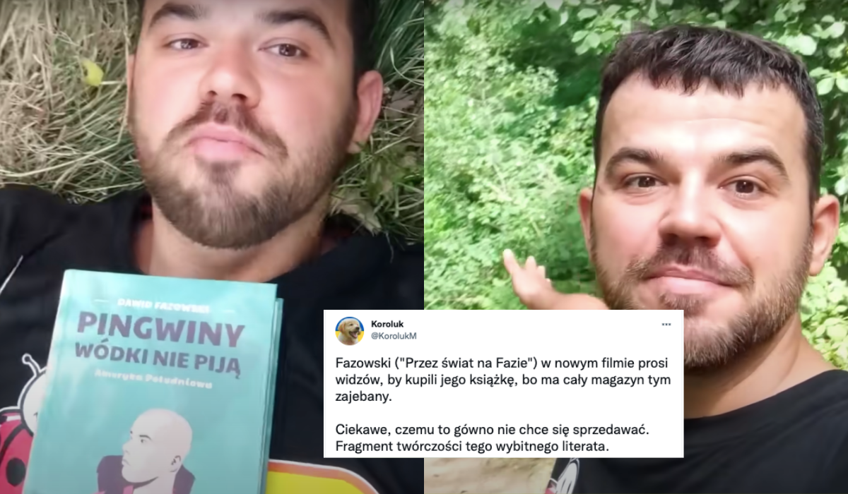 YouTuber Fazowski napisał książkę i błaga fanów, żeby zechcieli ją kupić, chociaż nie bardzo się nadaje
