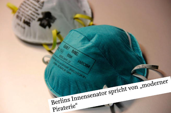 USA skonfiskowało w Bangkoku 200 tysięcy masek dla berlińskiej policji. Berlin: "to współczesne piractwo"