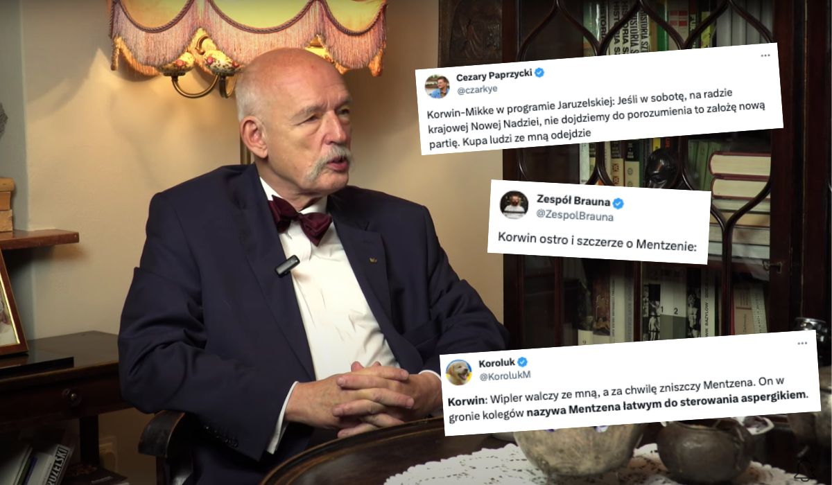 Korwin-Mikke zaczął rajd po mediach, atakuje Mentzena i kolegów z partii oraz broni prawa do klepania dziewczynek