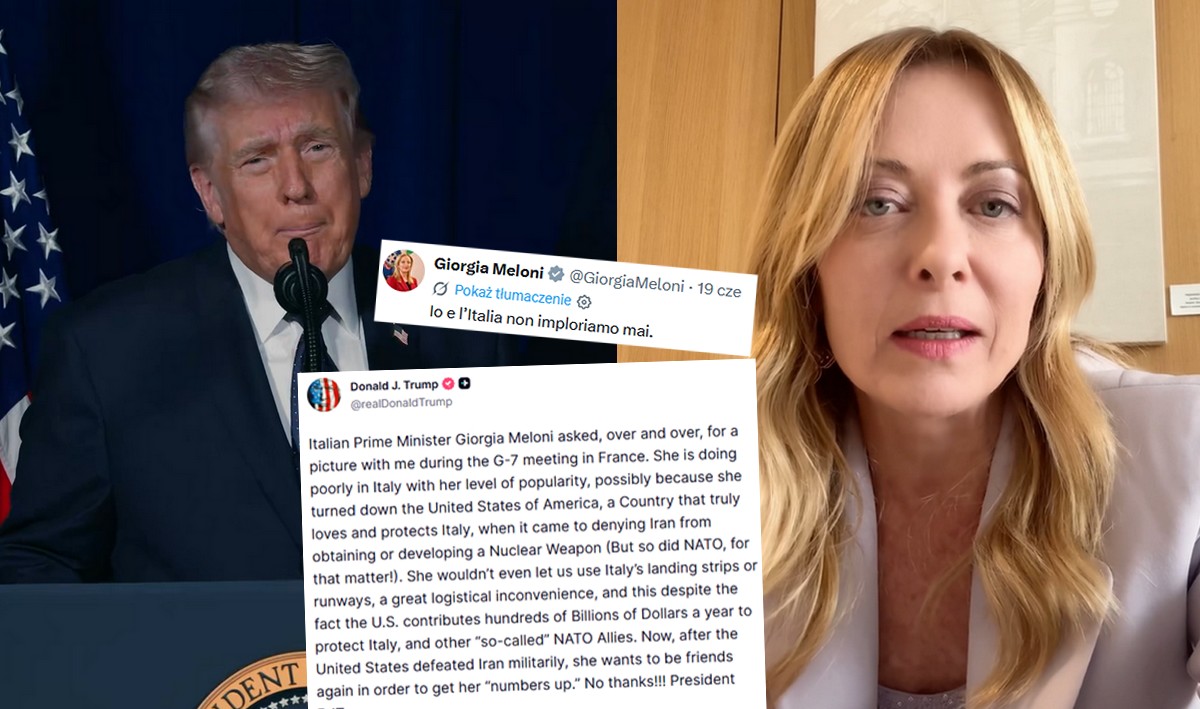 Napięcia na linii Włochy-USA po tekście Trumpa, że Meloni błagała go o wspólne zdjęcie