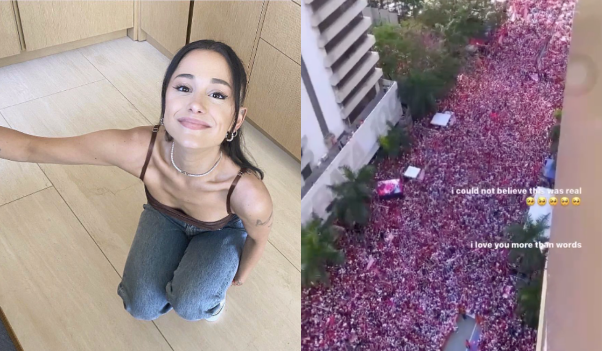 Ariana Grande wzruszyła się wiecem politycznym na Filipinach, ponad 137 000 osób odśpiewało jej utwór