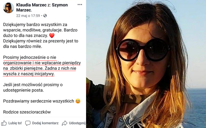 Rodzice sześcioraczków: nie zbieramy pieniędzy, nie wpłacajcie na zbiórki dla nas