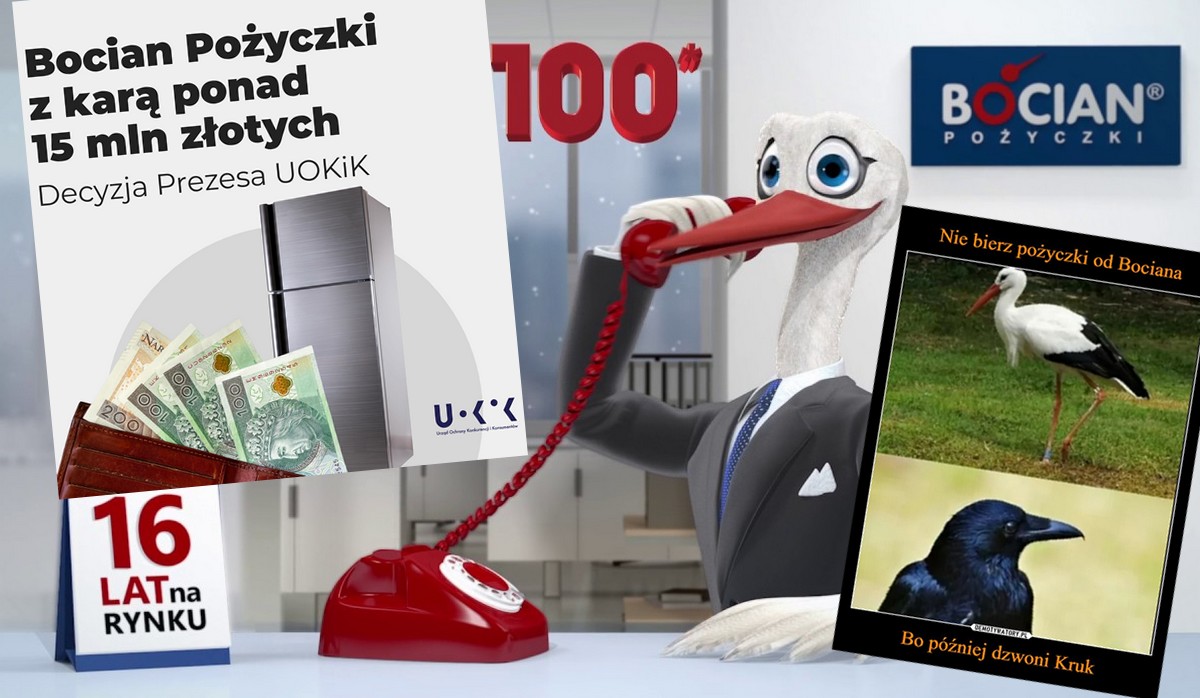 Firma Bocian Pożyczki ukarana za mechanizm wpędzania ludzi w jak największe długi