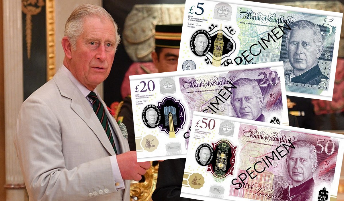 Król Karol III jako rządzący monarcha trafi na banknoty, pojawiły się pierwsze wzory