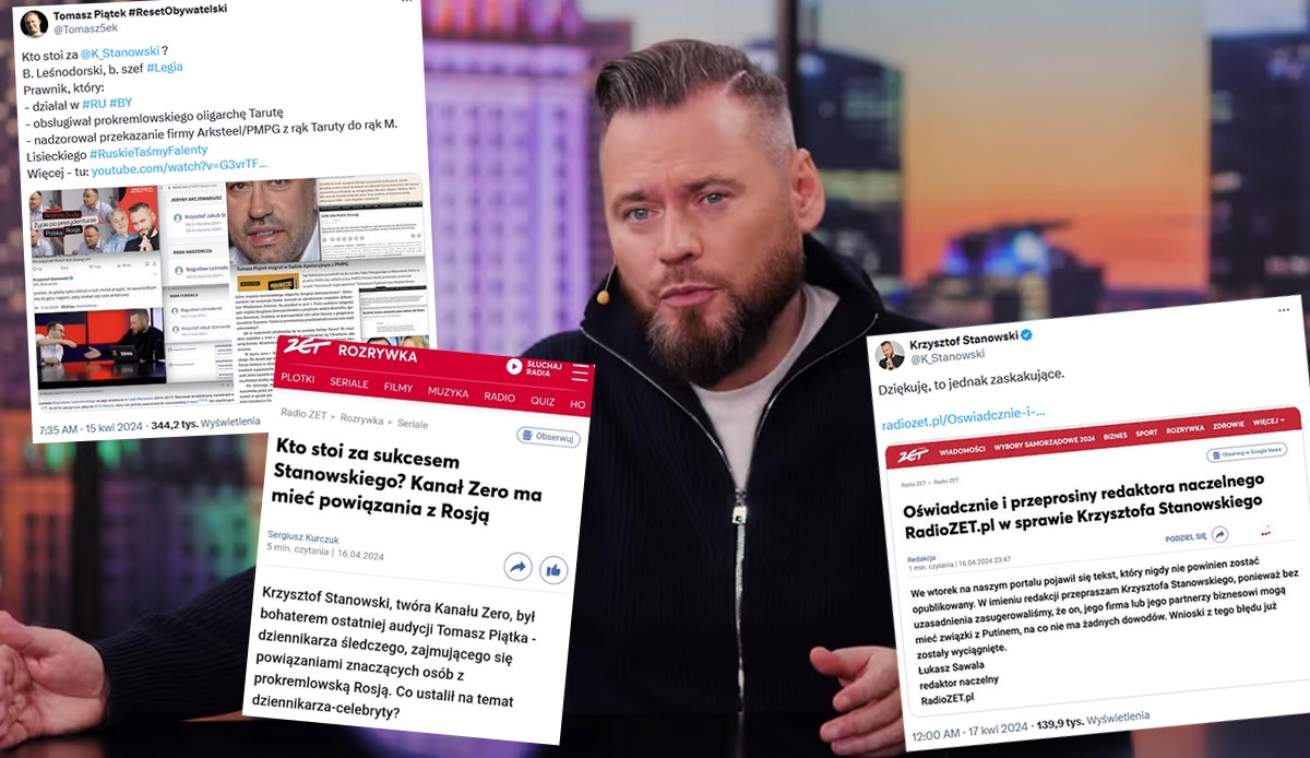 Radio Zet oskarżyło Stanowskiego o związki z Rosją, a potem usunęło artykuł