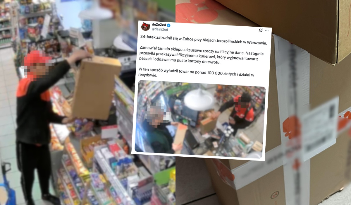 Warszawa: kryminalny geniusz zatrudnił się w Żabce, żeby nadawać do siebie paczki i ulatniać ich zawartość