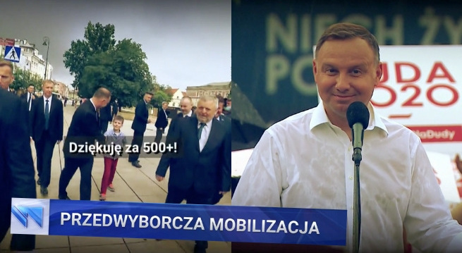 Wiadomości TVP po tygodniach reklamowania Dudy podały po prostu jego reklamę jako wiadomość