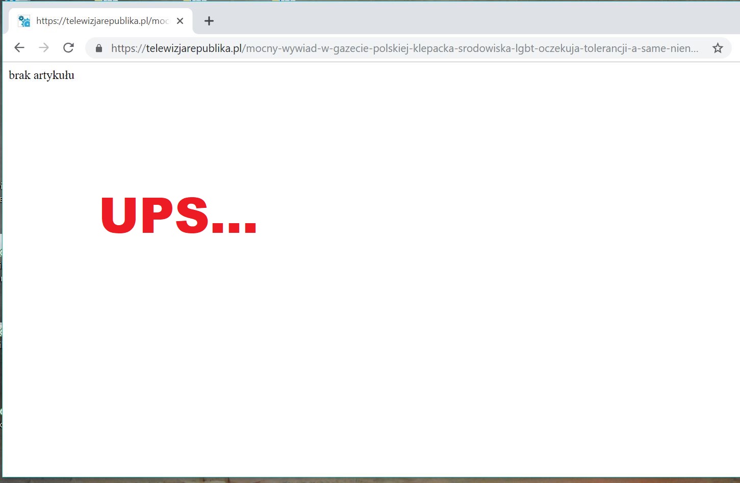 TV Republika usunęła "mocny wywiad z Klepacką"