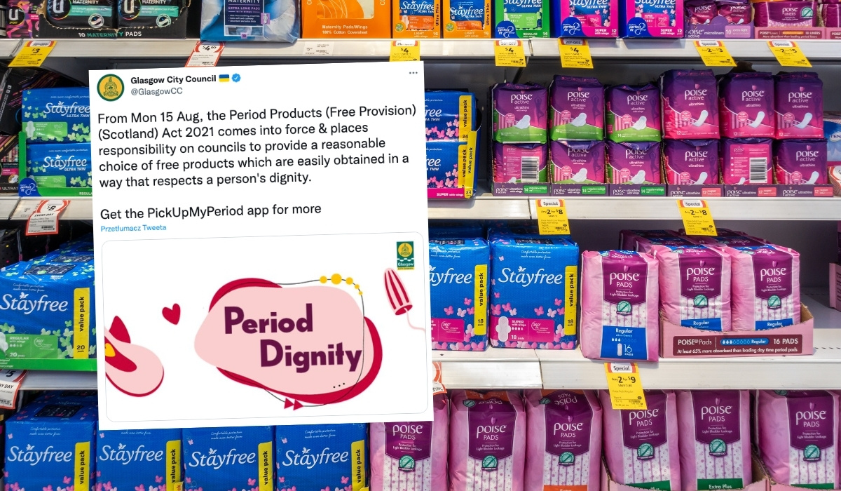 Szkocja: dostęp do bezpłatnych produktów menstruacyjnych stał się prawem