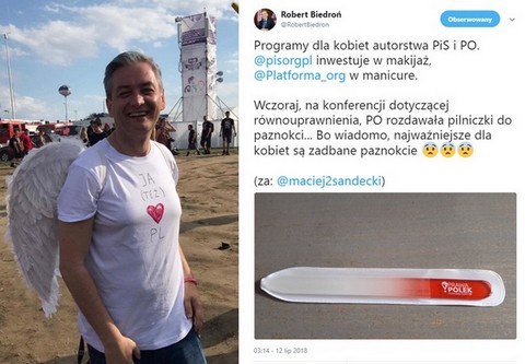 Biedroń: "Programy dla kobiet PiS i PO. PiS inwestuje w makijaż, PO w manicure"