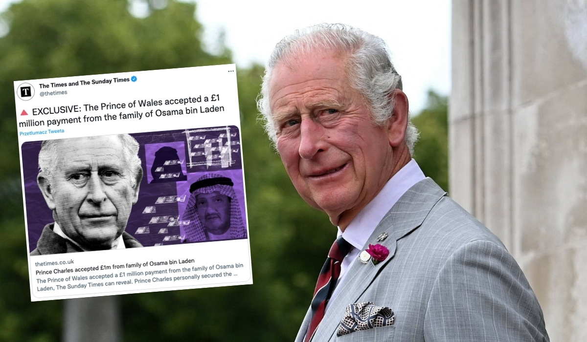 UK: organizacja księcia Karola przygarnęła milion funtów od rodziny bin Ladena, co wzbudziło pewne kontrowersje