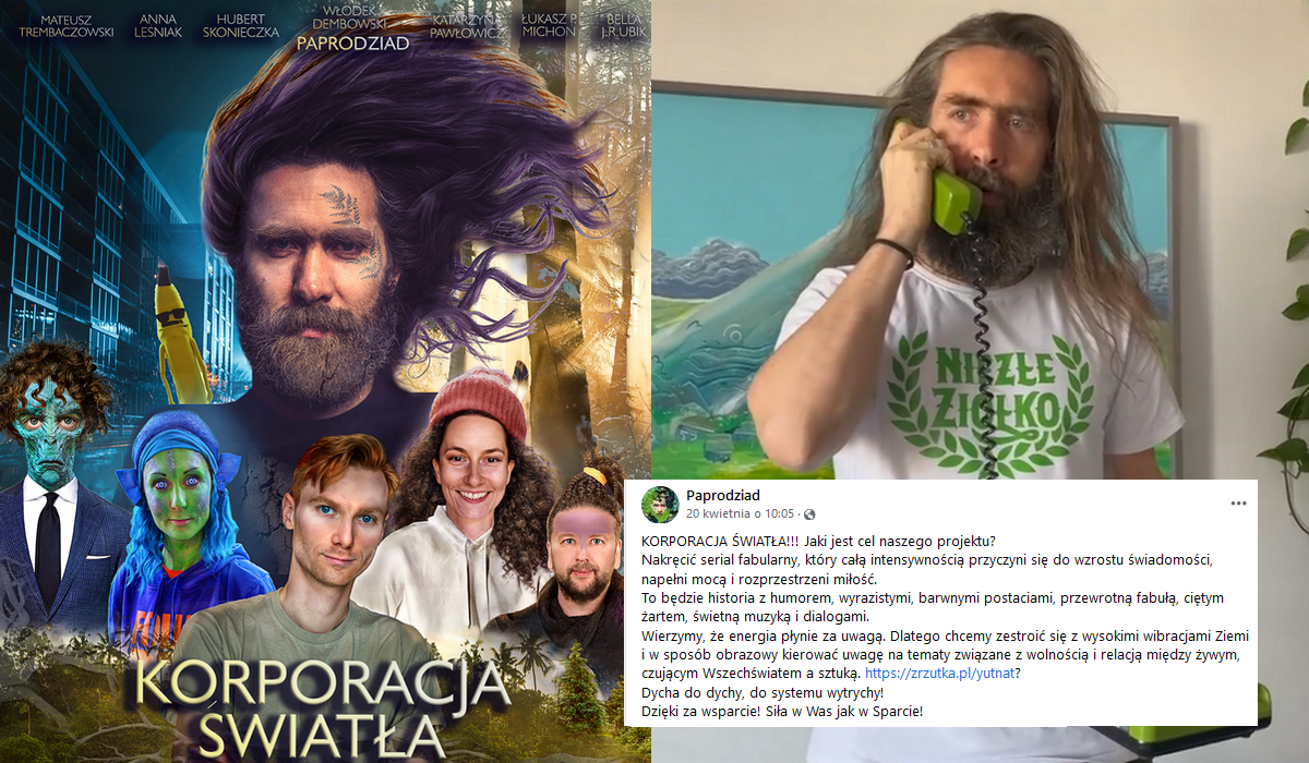 Paprodziad po wyrzuceniu z Łąki Łan postanowił rozpocząć zbiórkę na szurski film, który rozwinie Twoją świadomość