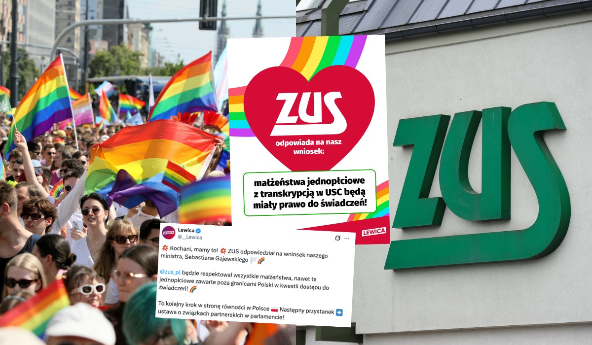 ZUS zapewnia, że po wyroku NSA jednopłciowe małżeństwa będą traktowane na równi z innymi