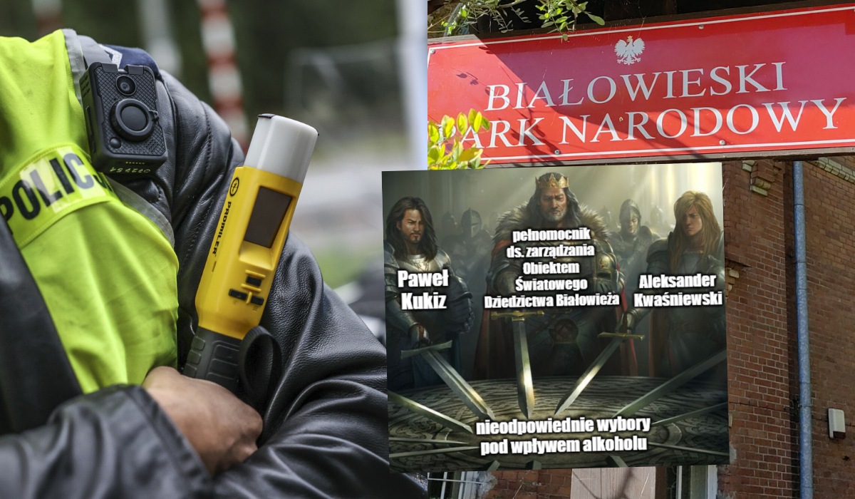 Pełnomocnik ds. zarządzania Puszczą Białowieską jechał po pijaku, potem udawał, że prowadziła żona