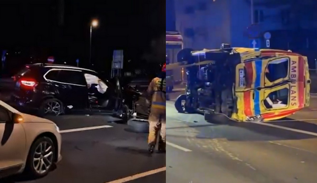 Warszawa: kierowca BMW uciekał przed policją i rozpędzony wjechał w karetkę pogotowia