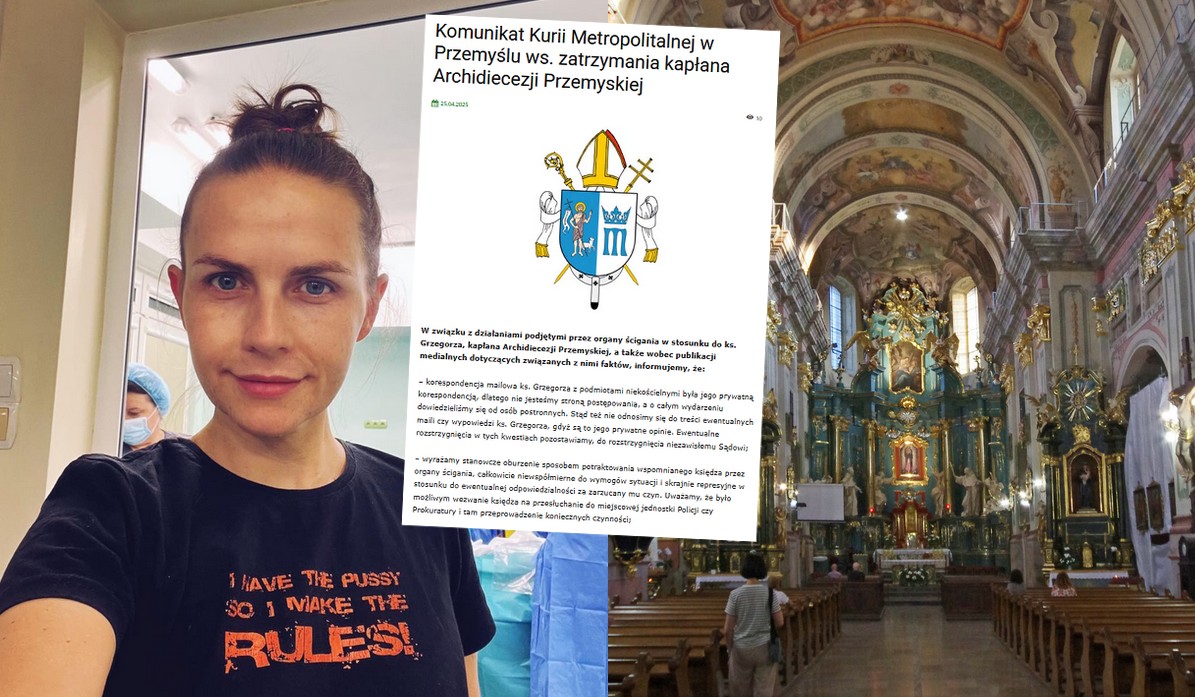 Przemyska kuria: zatrzymany ksiądz mailował prywatnie, cała akcja to atak na Kościół