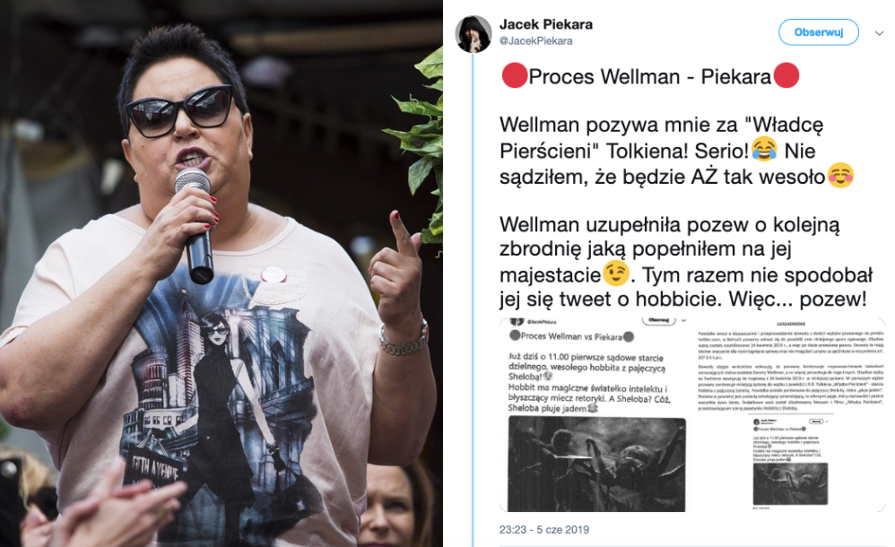 Piekara: Wellman pozywa mnie za "Władcę Pierścieni" Tolkiena!