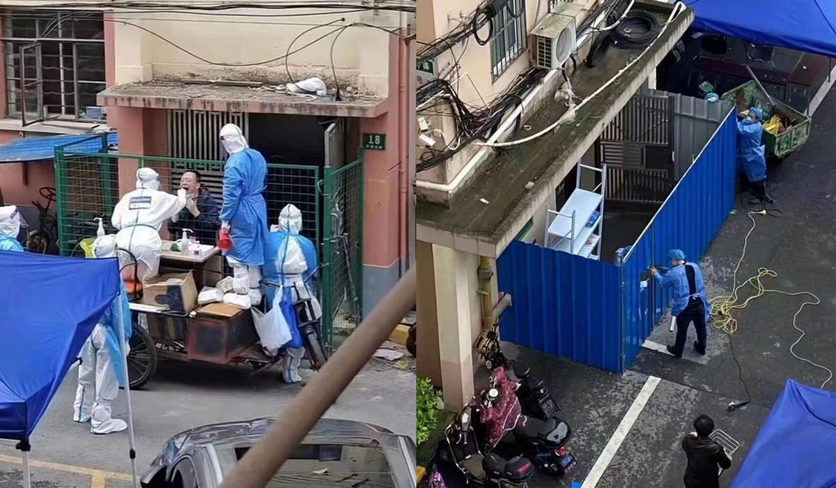 Szanghaj: władze pogłębiają izolację, budując wokół wybranych domów ogrodzenia i zamieniając w więzienia