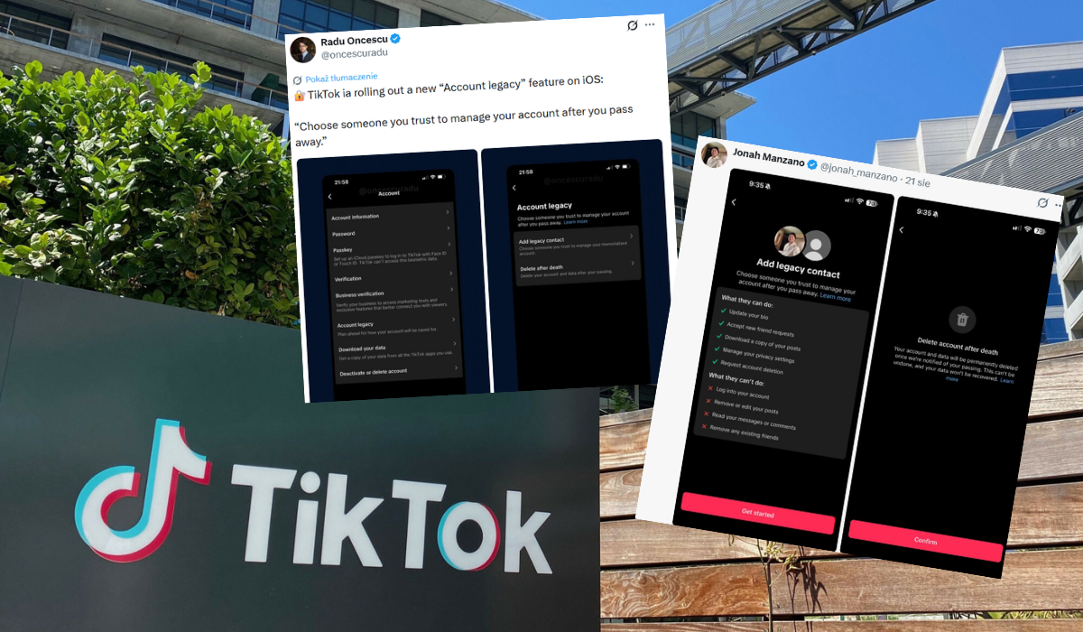 TikTok wprowadza opcję "testamentu", czyli przekazania konta po śmierci