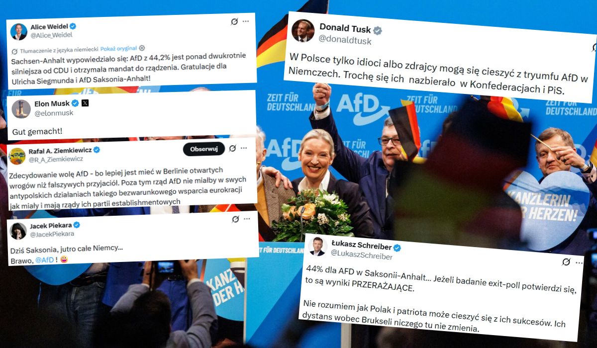 Donald Tusk o zwycięstwie AfD w Saksonii-Anhalcie: "idioci albo zdrajcy mogą się cieszyć"