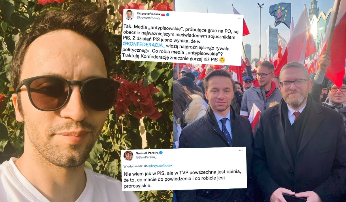 Pereira niedelikatnie tłumaczy Bosakowi, że w TVP uważa się, że Konfederacja jest prorosyjska i stąd niemiłe traktowanie