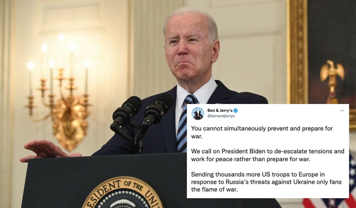 Marka Ben & Jerry’s krytykuje prezydenta Bidena za wysłanie wojsk do Polski