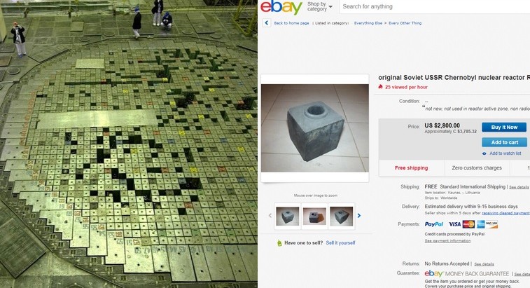 Grafitowy blok do reaktora z Czarnobyla wystawiony na aukcji na eBay