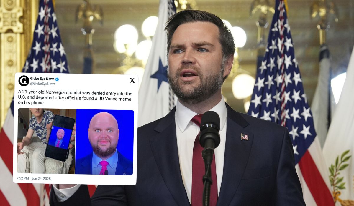 USA zaprzeczają, że zatrzymano Norwega za mema z J.D. Vancem Jajogłowym, powodem miały być używki
