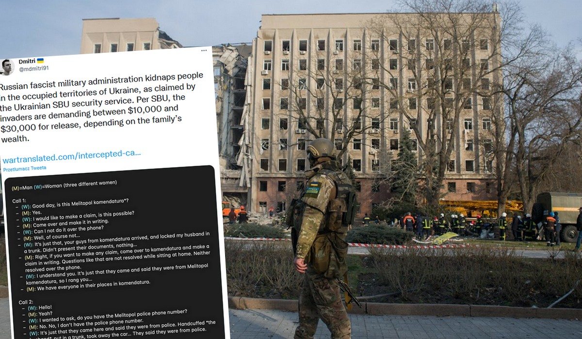 Ukraińskie służby: Rosjanie porywają Ukraińców dla okupu, żądają od 10 do 30 tysięcy dolarów