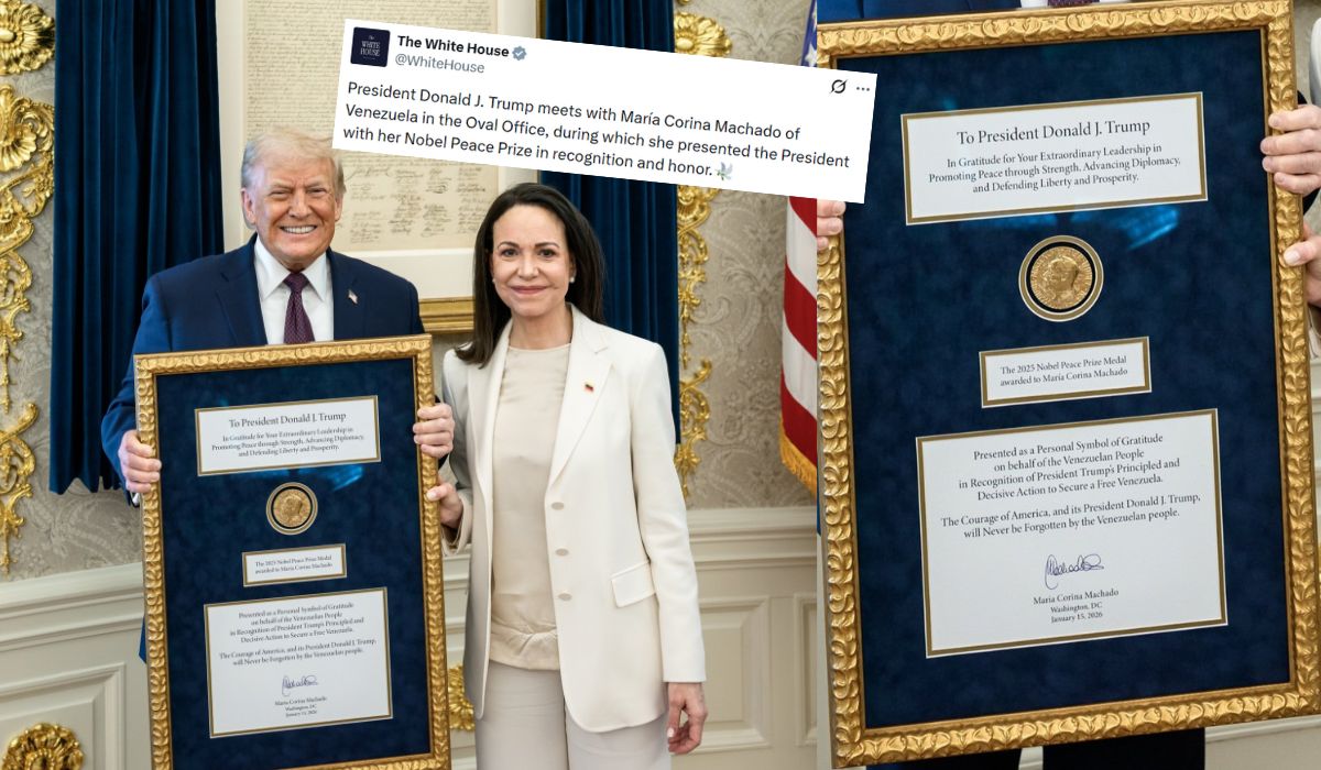 Laureatka Nagrody Nobla przekazała swoją nagrodę Trumpowi, laureatowi nagrody FIFA