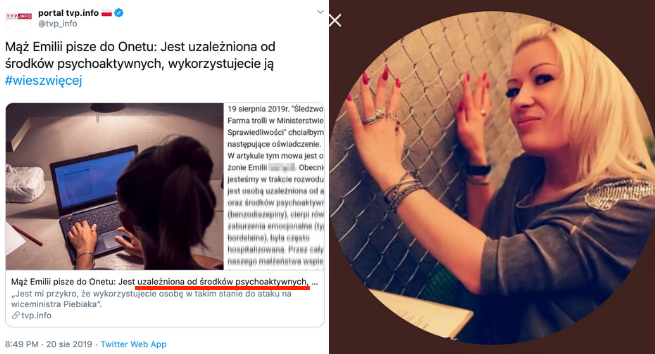 TVP Info: Emilia nie jest trollem tylko wariatką