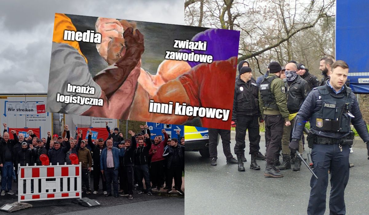 Polscy kierowcy protestujący w Niemczech doświadczają dla odmiany wsparcia zamiast gróźb i rad