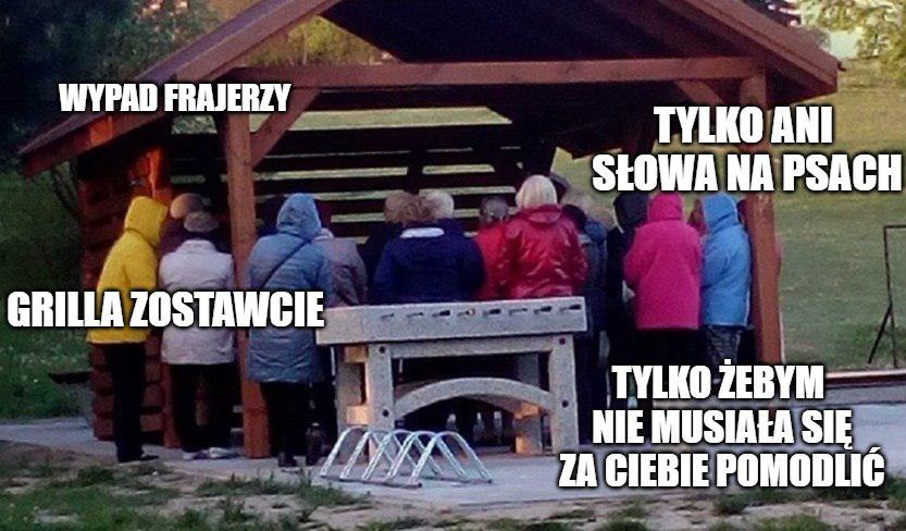 Kielce: katolickie chuliganki przeganiają ludzi z altanki grillowej i urządzają sobie modlitwy