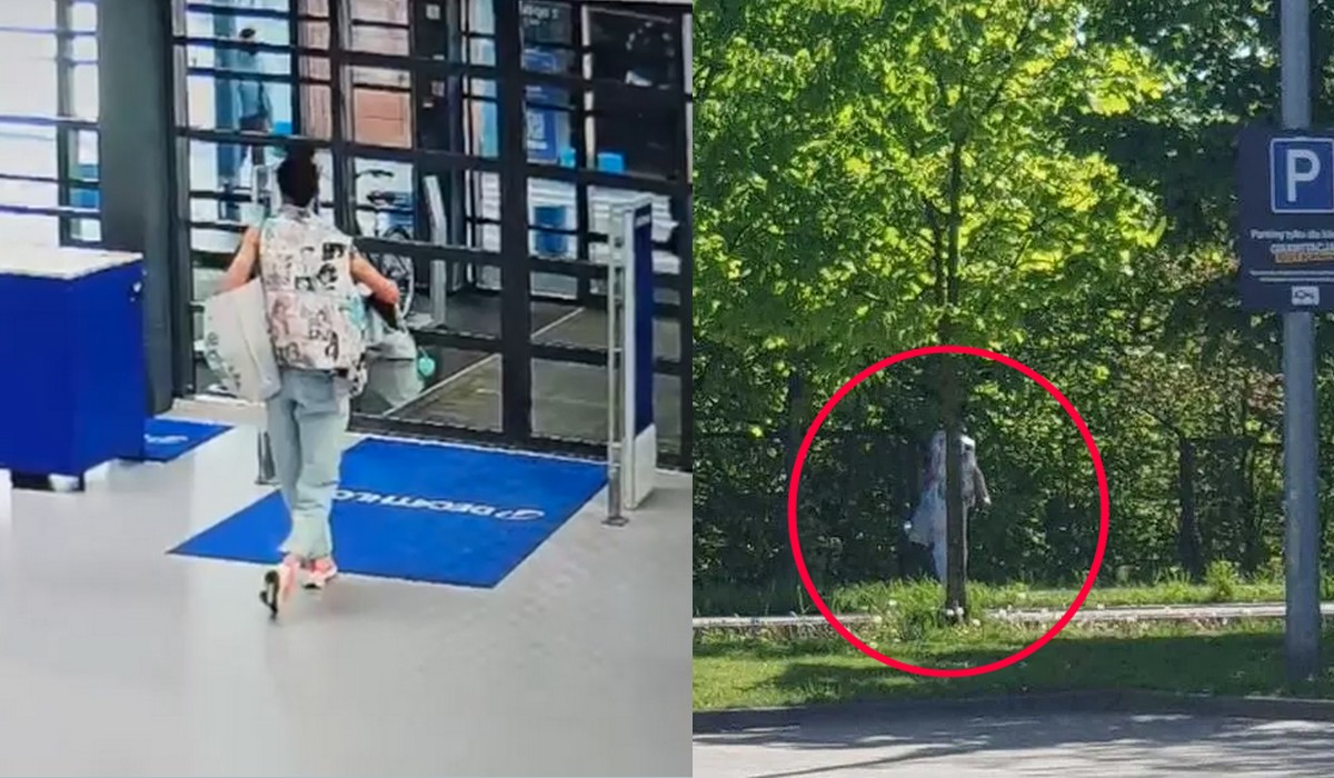 Piaseczno: kobieta po kradzieży postanowiła udawać drzewo, ale policja przejrzała jej kamuflaż