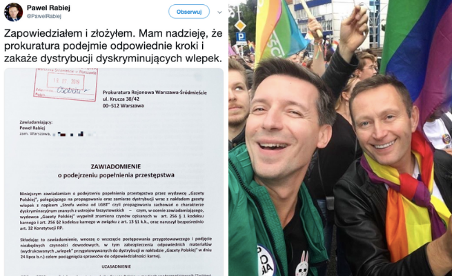 Paweł Rabiej złożył zawiadomienie do prokuratury w sprawie wlepek "Gazety Polskiej"