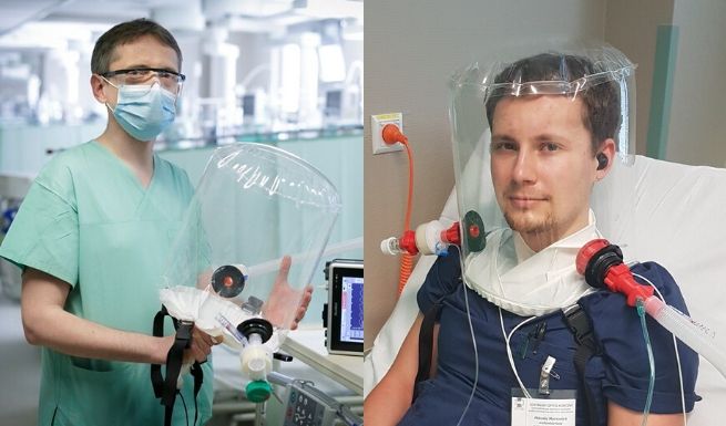 Warszawskie uczelnie prezentują prototyp hełmu wspomagającego oddychanie