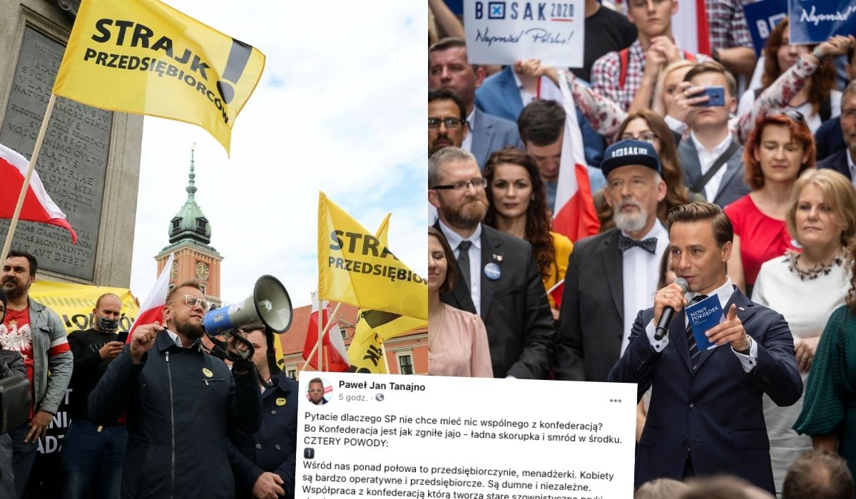 Strajk Przedsiębiorców odcina się od Konfederacji, "nie mamy z nimi nic wspólnego"