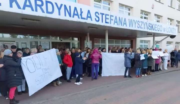 Łomża: mieszkańcy protestują przeciwko przekształceniu jedynego szpitala w szpital zakaźny