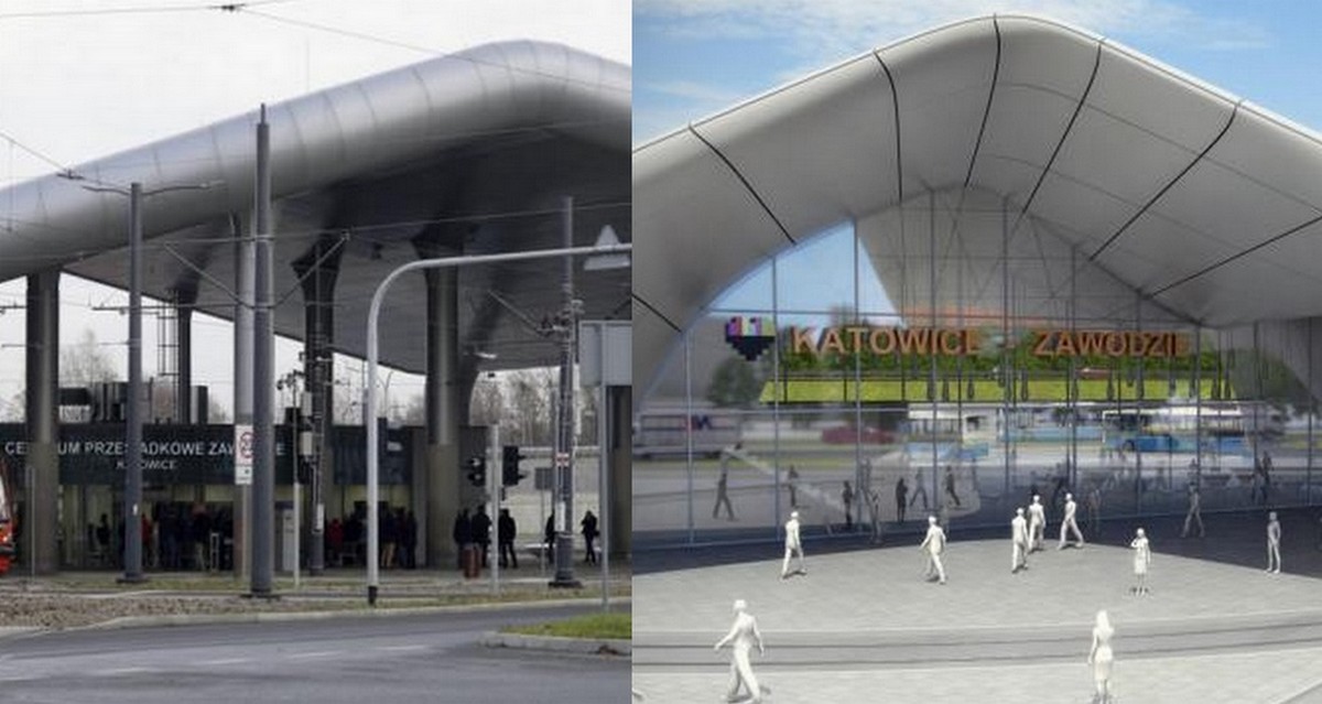 W Katowicach otwarto centrum przesiadkowe i nieco różni się ono od wizualizacji