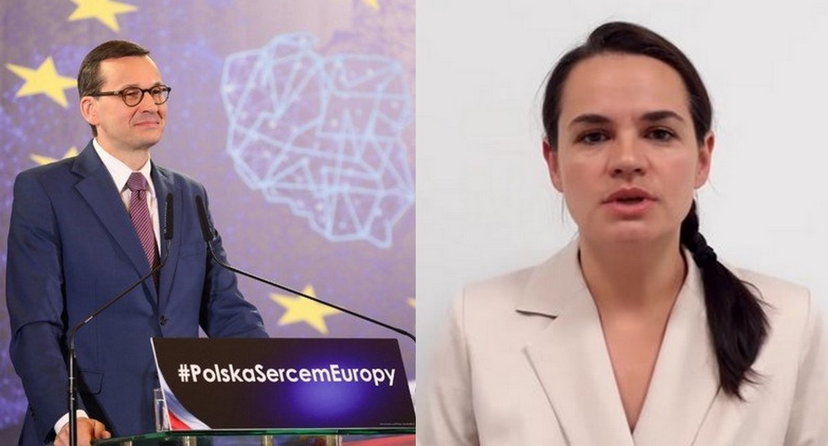 Premier Morawiecki spotka się z liderką opozycji Białorusi, Swiatłaną Cichanouską