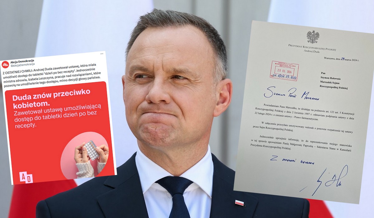 Prezydent Duda zawetował ustawę dotyczącą tabletki "dzień po"
