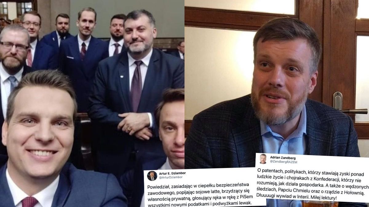 Doszło do wymiany nieuprzejmości pomiędzy Zandbergiem a politykami Konfederacji