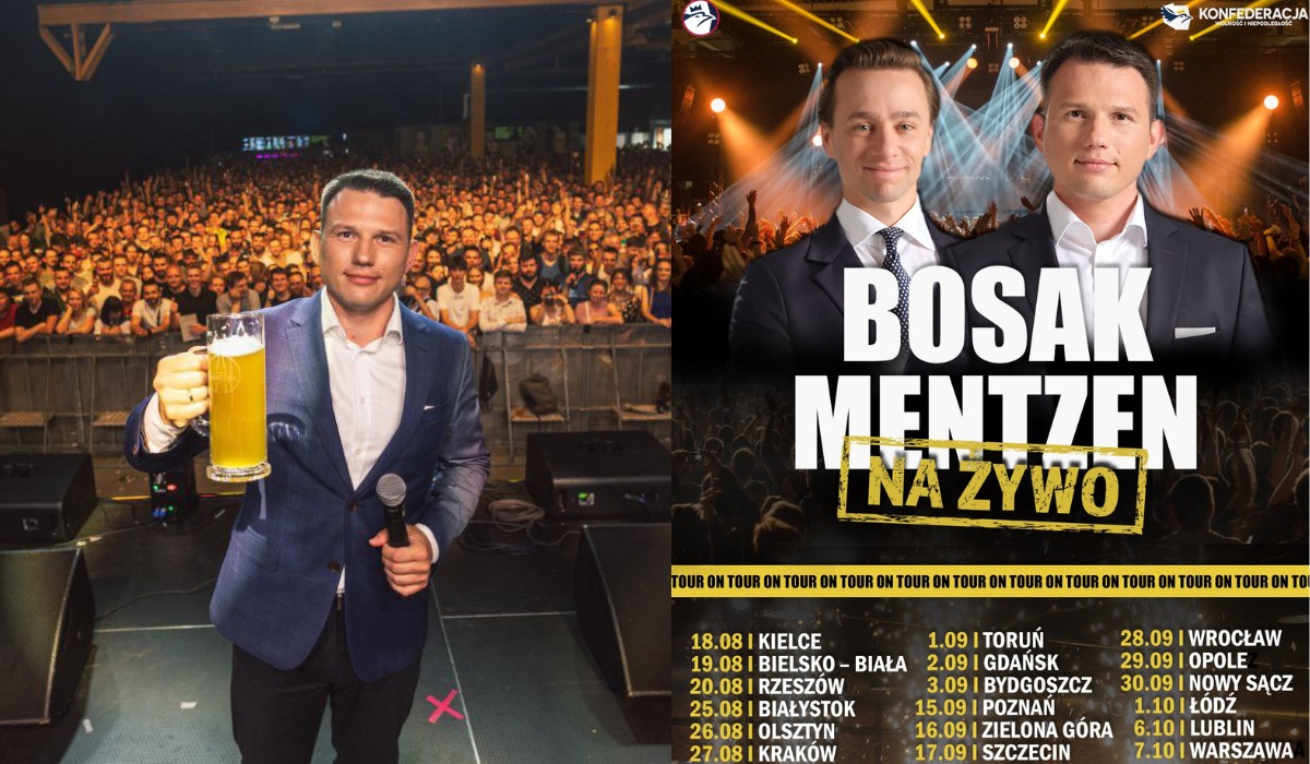 Mentzen wraca na przedwyborczą trasę po Polsce, tym razem w towarzystwie Bosaka