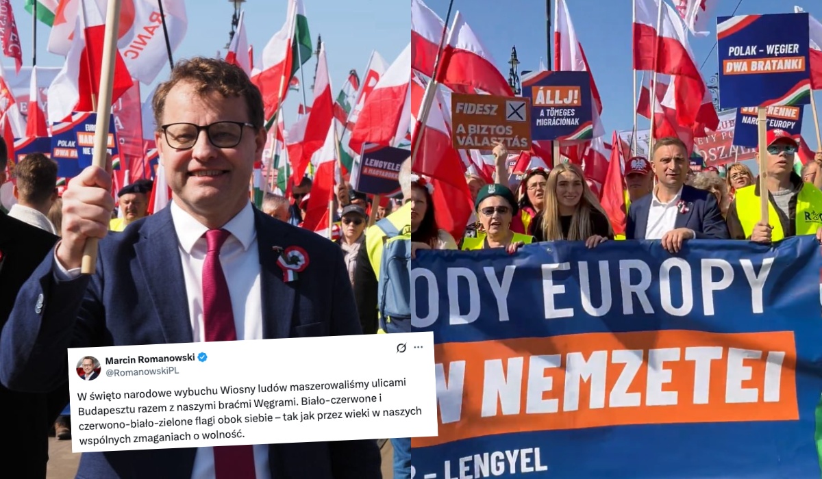 Romanowski i Bąkiewicz zaszczycili Orbana swoją obecnością na prorządowym marszu w Budapeszcie