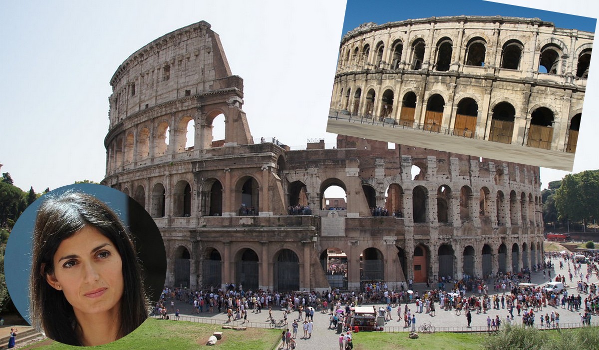 Burmistrz Rzymu trochę się machnęła i pomyliła Koloseum z amfiteatrem we Francji