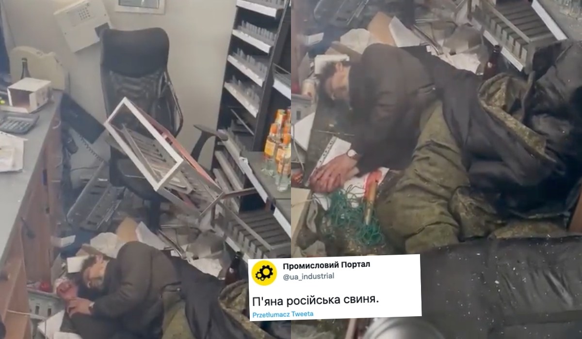 Ukraina: rosyjski żołnierz włamał się do monopolowego i poległ tamże pod naporem procentów