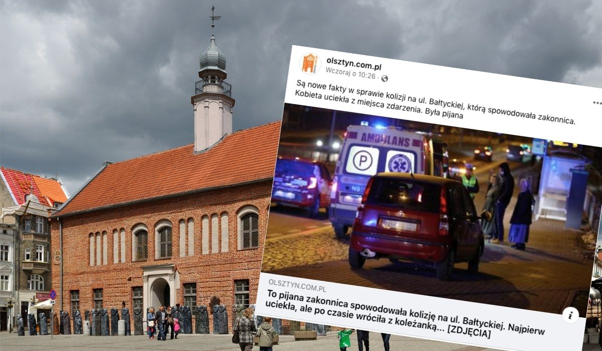 Olsztyn: pijana zakonnica spowodowała wypadek, uciekła, a potem wróciła z koleżanką i fałszywą wersją zdarzeń